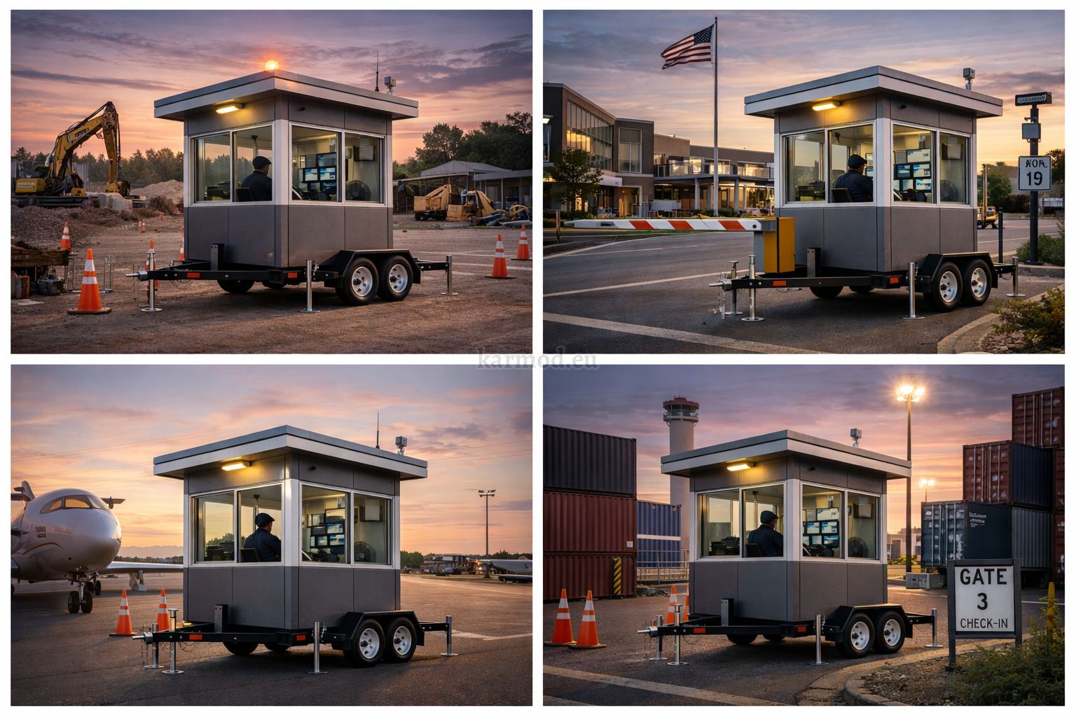 Portable guard booths for flexible site security