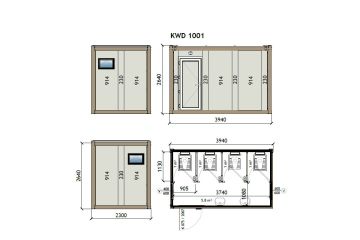 KW4 230X400 Toilet Container