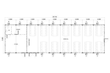 Container Dining Hall Building Plan