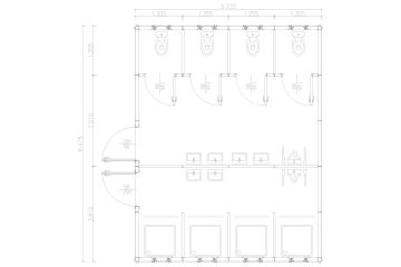 Prefabricated Toilet Plan for Sale